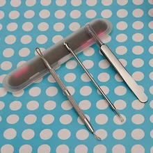 3 шт. удаления угрей изогнутые комплект пинцетов Comedone удаление акне набор инструментов для лица дефект кожи лечение