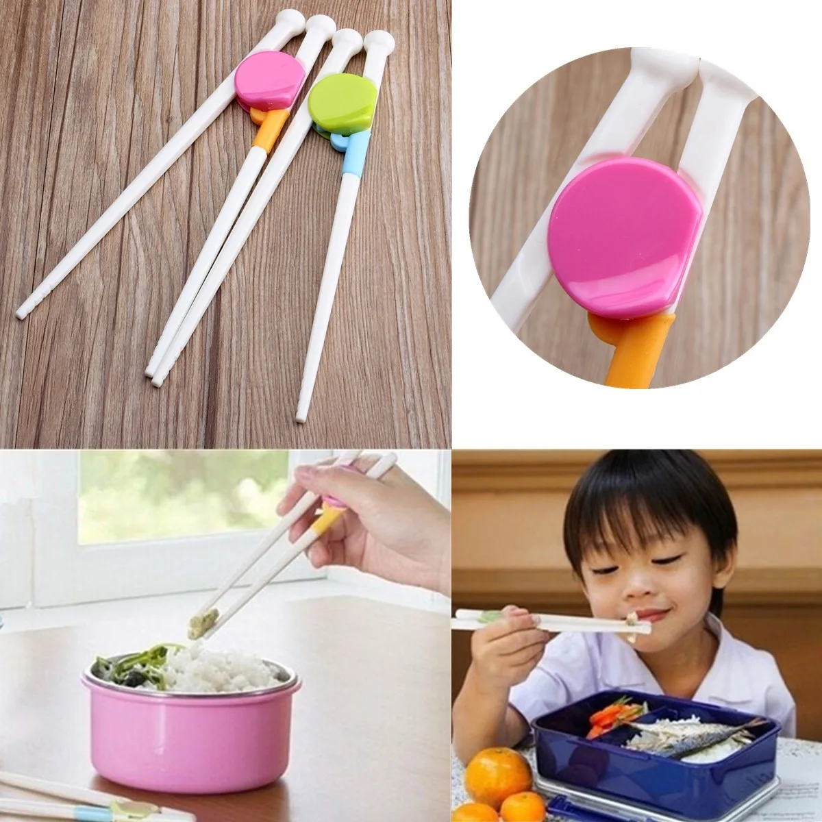 1 Pair Cute Kids Learning Training Chopstick Kid Children Chinese