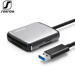 SeenDa USB3.0 чтения карт Скорость мульти-камера карты памяти SD CF TF MS мобильный телефон OTG Картридер для ПК карта для ноутбука Reader