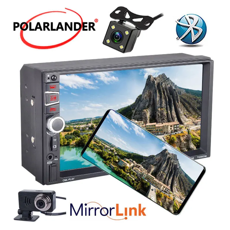 Автомобильное радио 2 Din 7 &quot Bluetooth Mp4/Mp5 зеркало задней камеры ссылка для Android DVR без