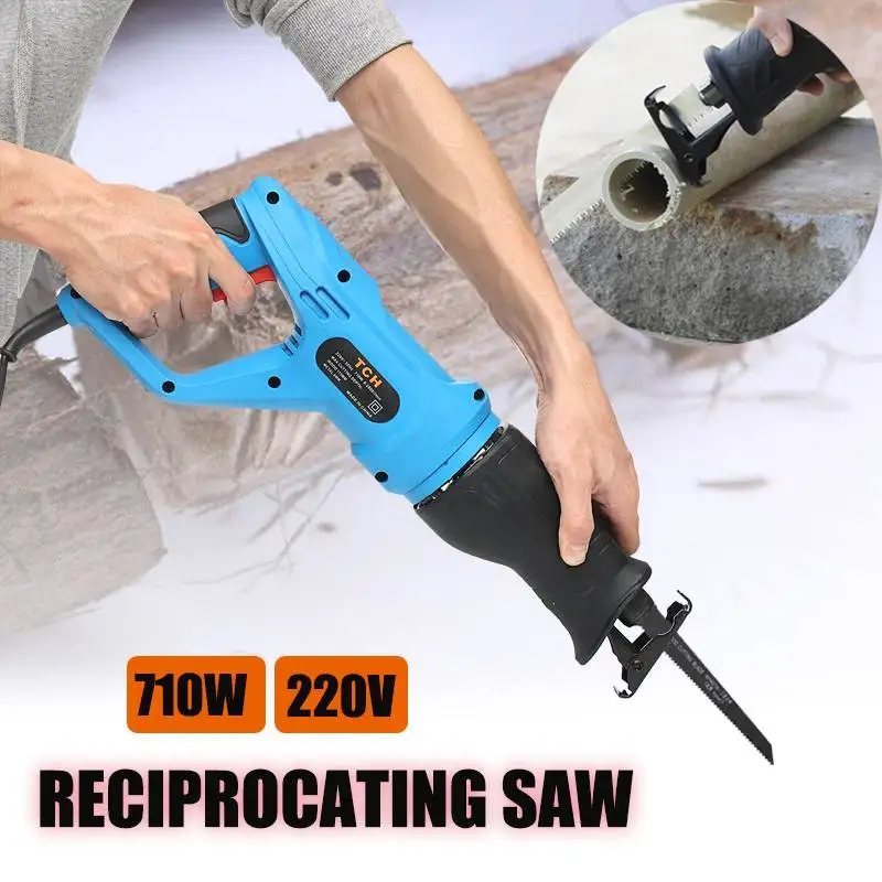 

Multifunction Electric Saw Power Tool For Wood Metal Electric Trimmer Woodworking Tools Reciprocating Saw 2 Blades