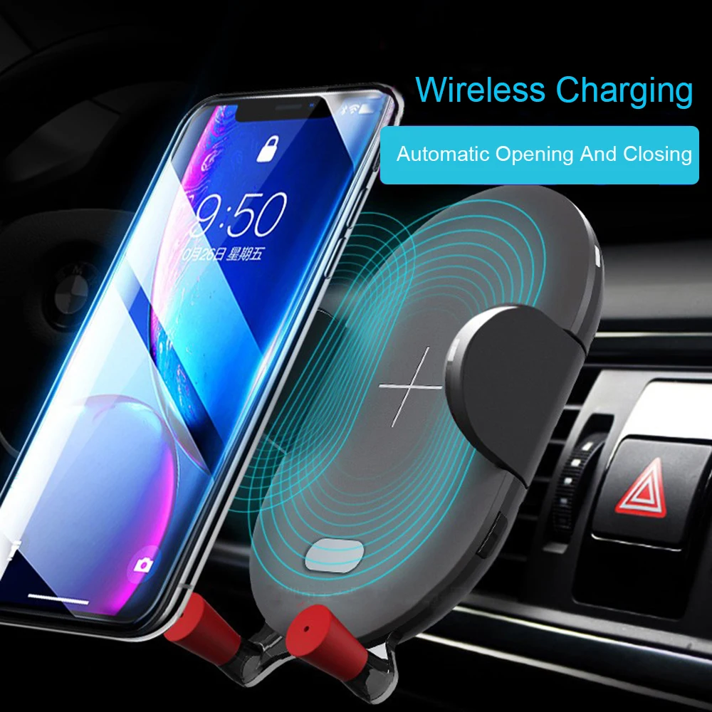 

Automatic Induction Infrared Sensor Wireless Charger Car Phone Holder Phone Stand Wireless Charging Function