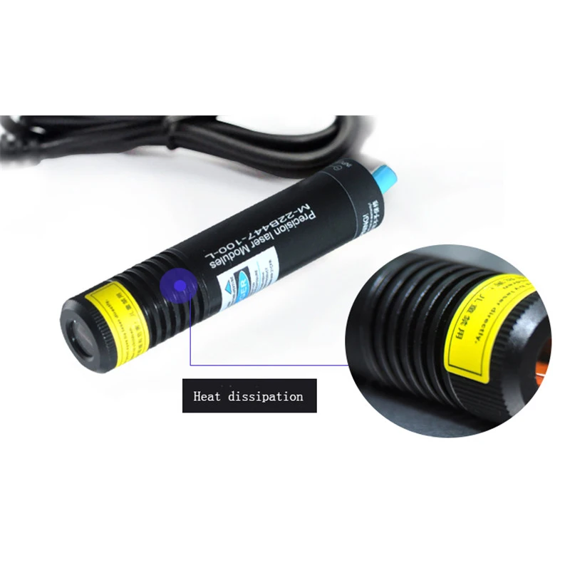 

1pc DC 9-12V 100mW 447nm Fixed-focus Blue Line Laser Module Industrial Positioning Marking Alignment High Quality