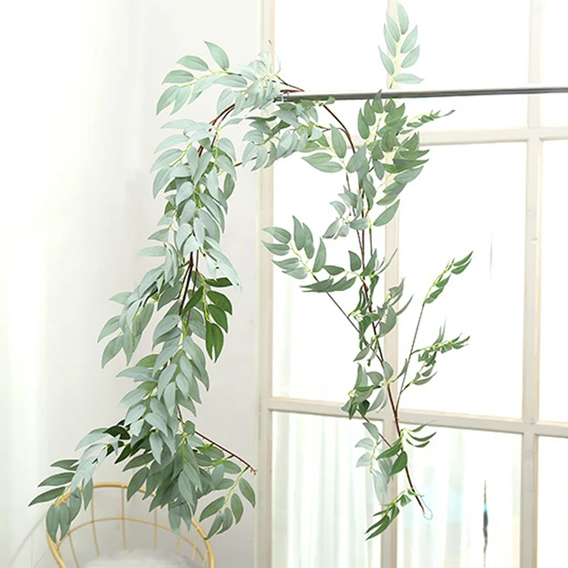 

1.7m Artificial Vine Fake Green Garland Willow Leaves Home Wedding Party Decor
