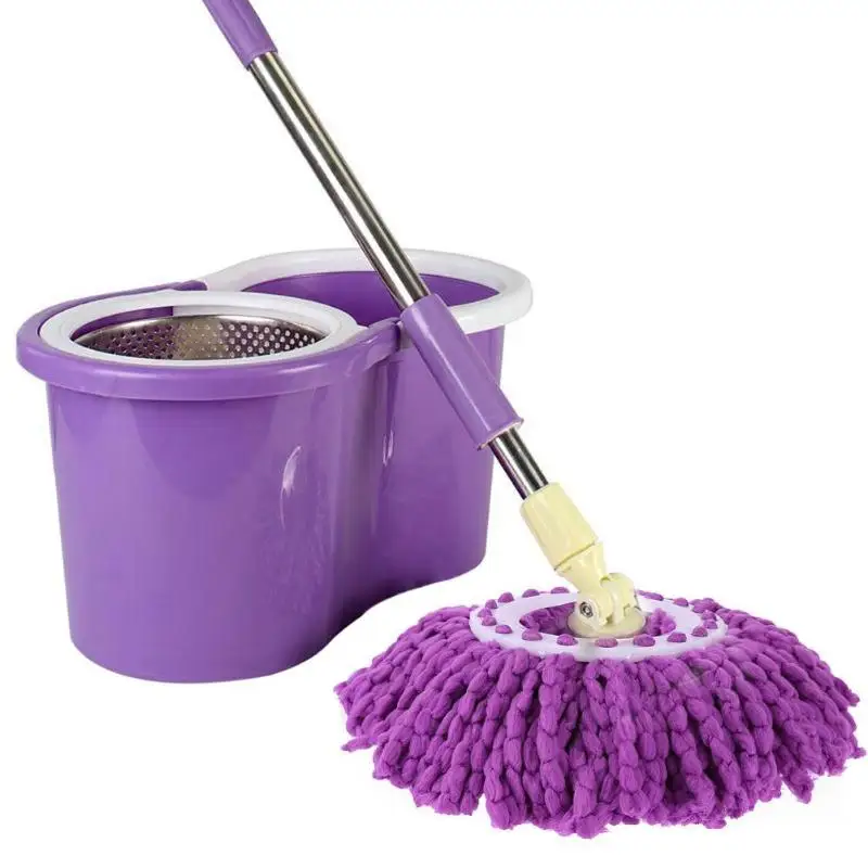 

360 Degree Purple Microfiber Mop Head Replacement Rotating Mop Head Kitchen Bathroom Surface Cleaning Spinning Floor Clean Tool
