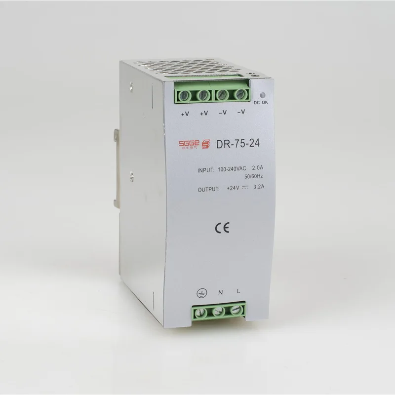 

DR-75-24 75W 24V 3.2A Din rail Single Output Switching power supply ac dc converter SMPS