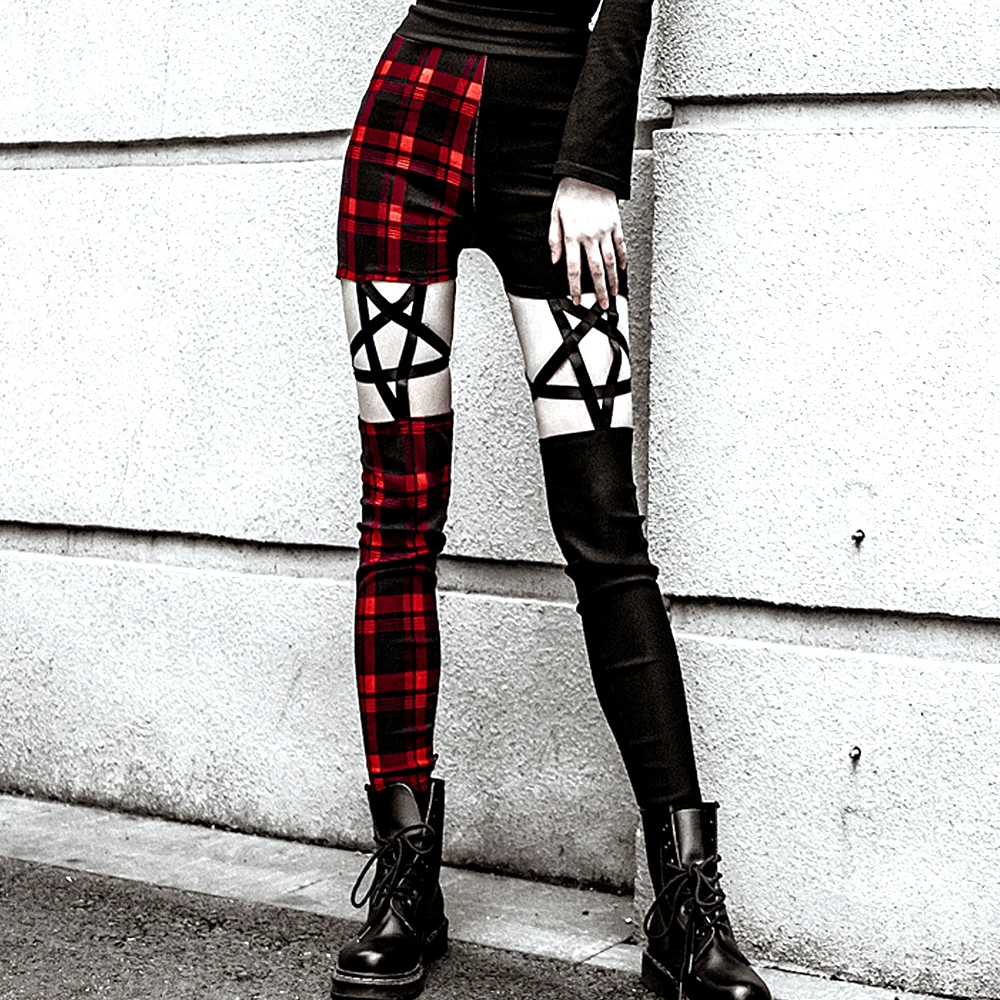 goth plaid pants