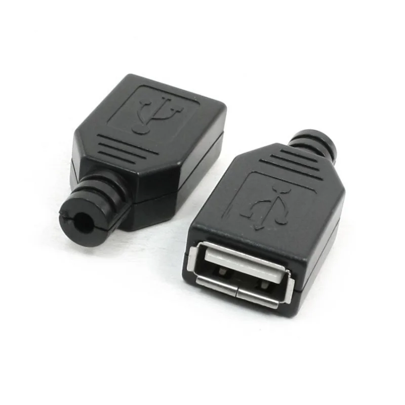Черный пластиковый цветной дизайн USB 2 0 разъем адаптер 4 шт.|Умные розетки| |