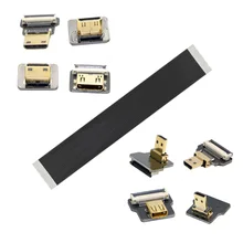 Jimier angular fpv microhdmi compatível para hdmi cabo plano fpc 20 cm 30 cm 50 cm pe pes para sj4000 sjcam