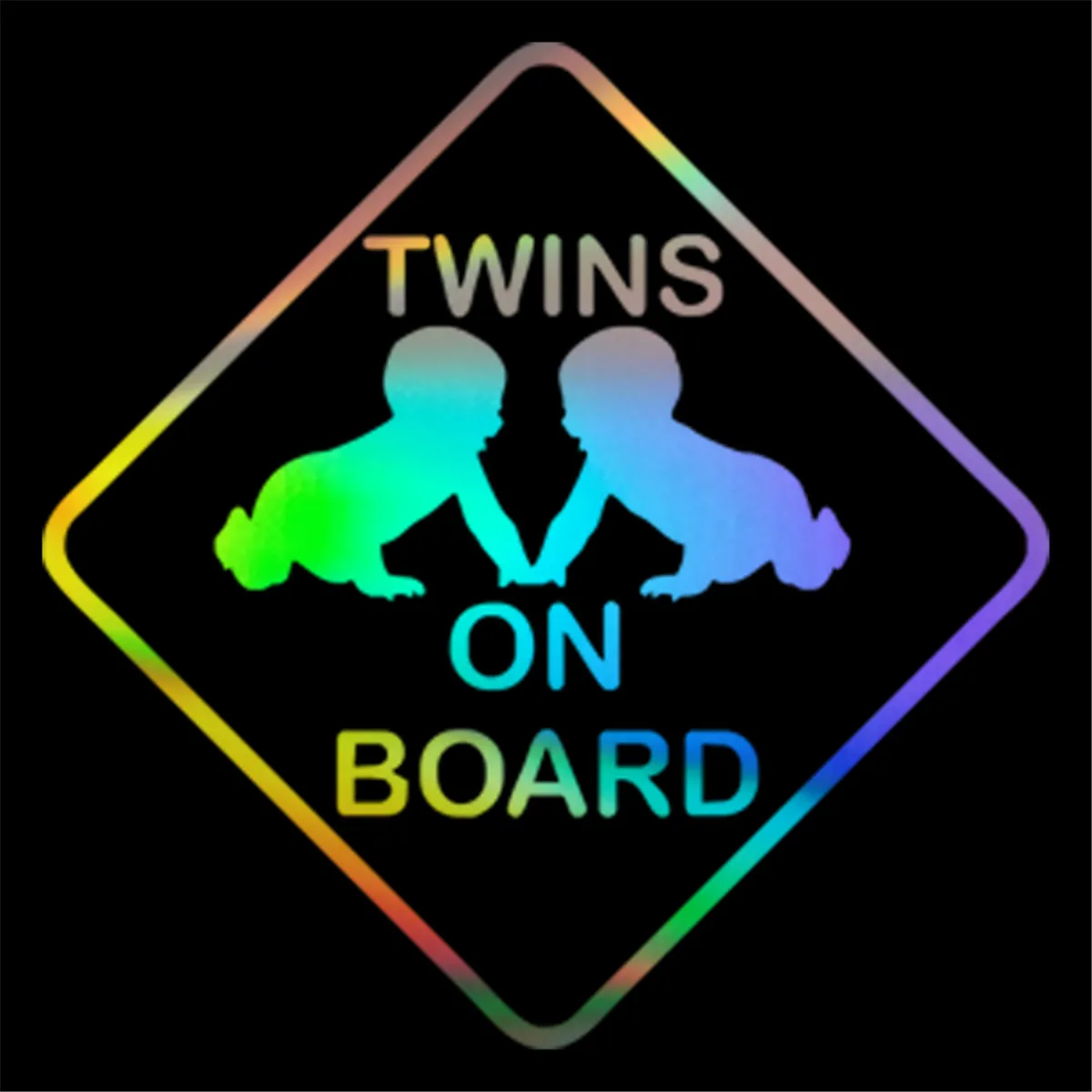 Twins On Board Decal Window Bumper Baby On Board Car Decal Laptop Cute Twins