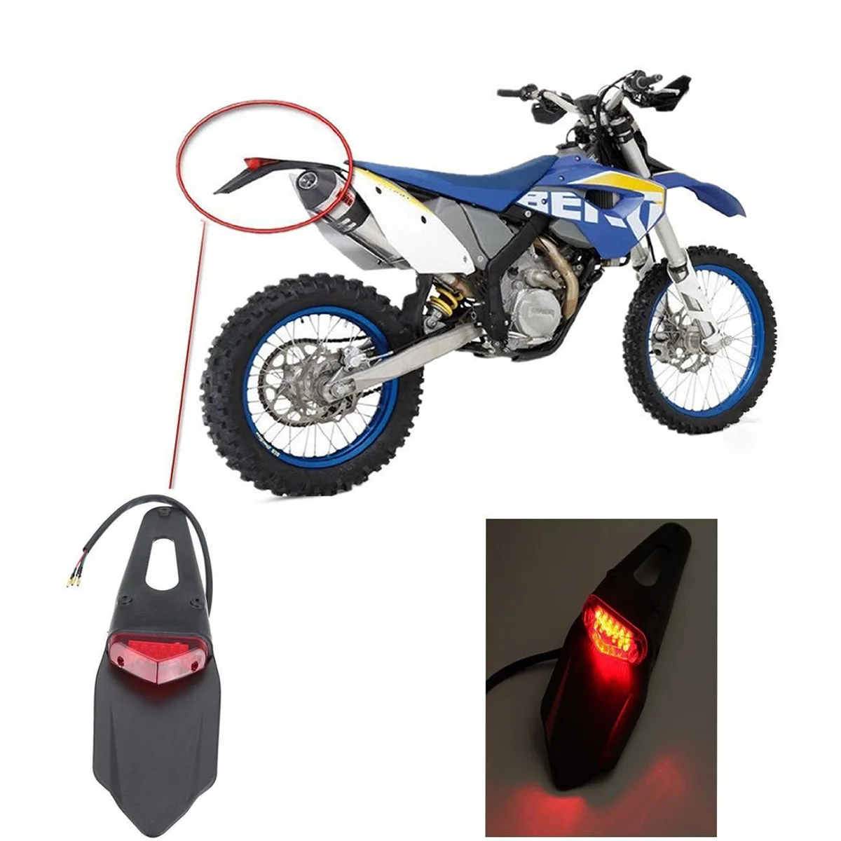 

Motorcycle LED Tail Light Rear Fender Stop taillight for KTM CR EXC WRF 250 400 426 450 Fenders Mudguards Accessories