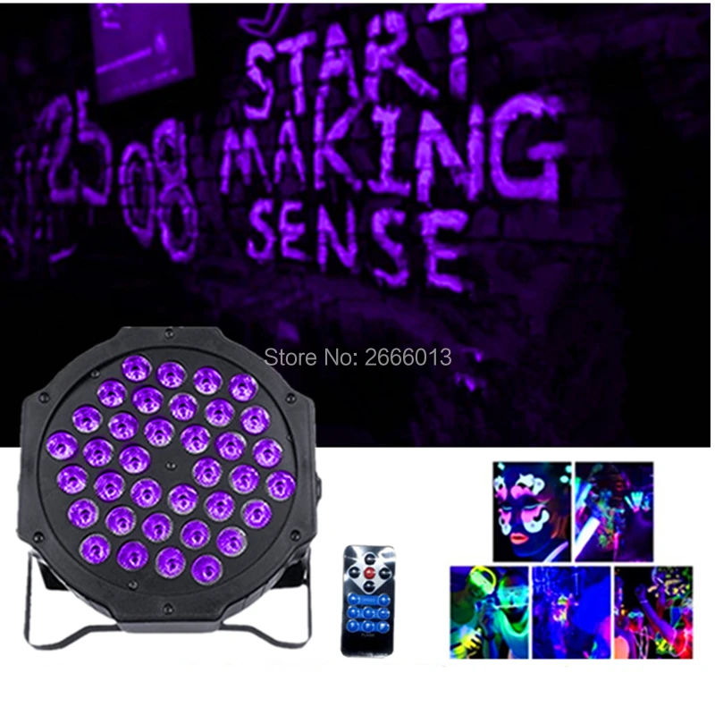 

Wireless Remote Control UV LED Stage Light /Violet Disco Light Ball With DMX512 /36 LEDS Stage Lighting Effect Lights Stage Lamp