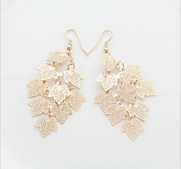 2019 Long Earrings For Women Romantic Tree Leaves Girl Jewelry Boho Vintage Statement Hook Dangle Gift | Украшения и аксессуары