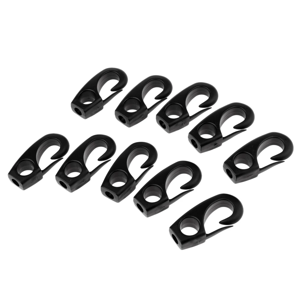 

10Pcs Lightweight Bungee Rope Hook,Elastic Shock Cord Clip For Kayak Boat Canoe Paddle Board