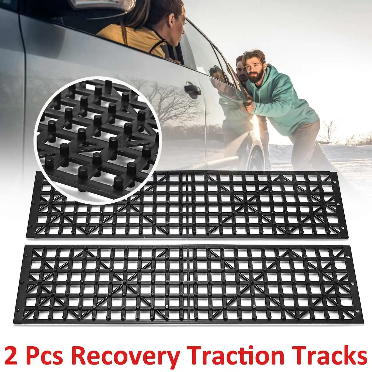 2x Car Recovery Traction Tyre Anti Skid Grip Tracks Truck Winter