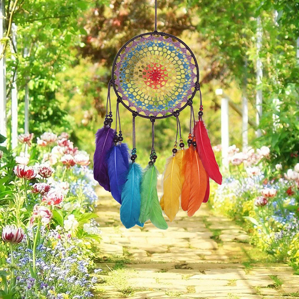 

Color mixed Handmade Dream Catchers Hand Made Wall Hanging Decoration Ornament Craft Gifts Colorful