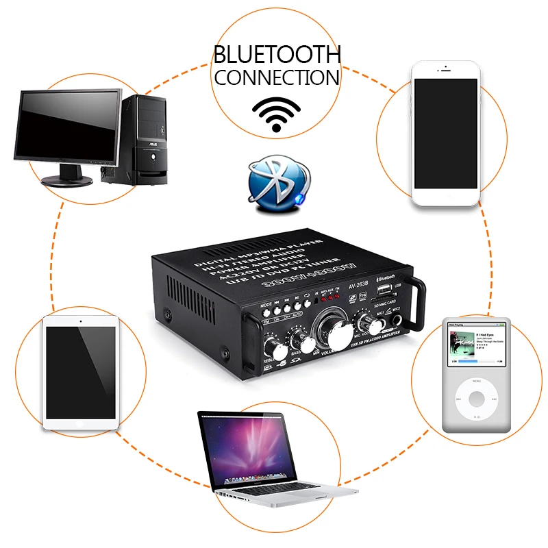 220 240 в 600 Вт 2CH Hifi цифровой аудио усилитель 4 16 не поддерживает Bluetooth стерео караоке