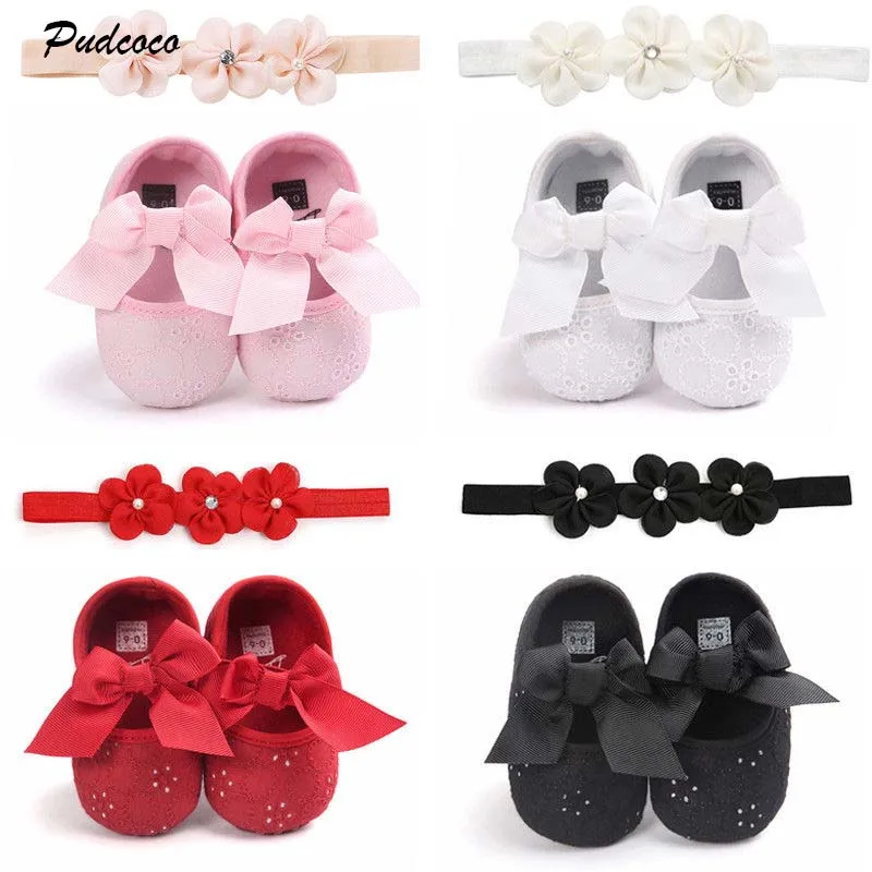 

2019 Spring Infant Newborn Baby Girl Shoes First Walkers Princess Floral Embroidery Non-Slip Shoes Baby Shoes Prewalker 0-18M