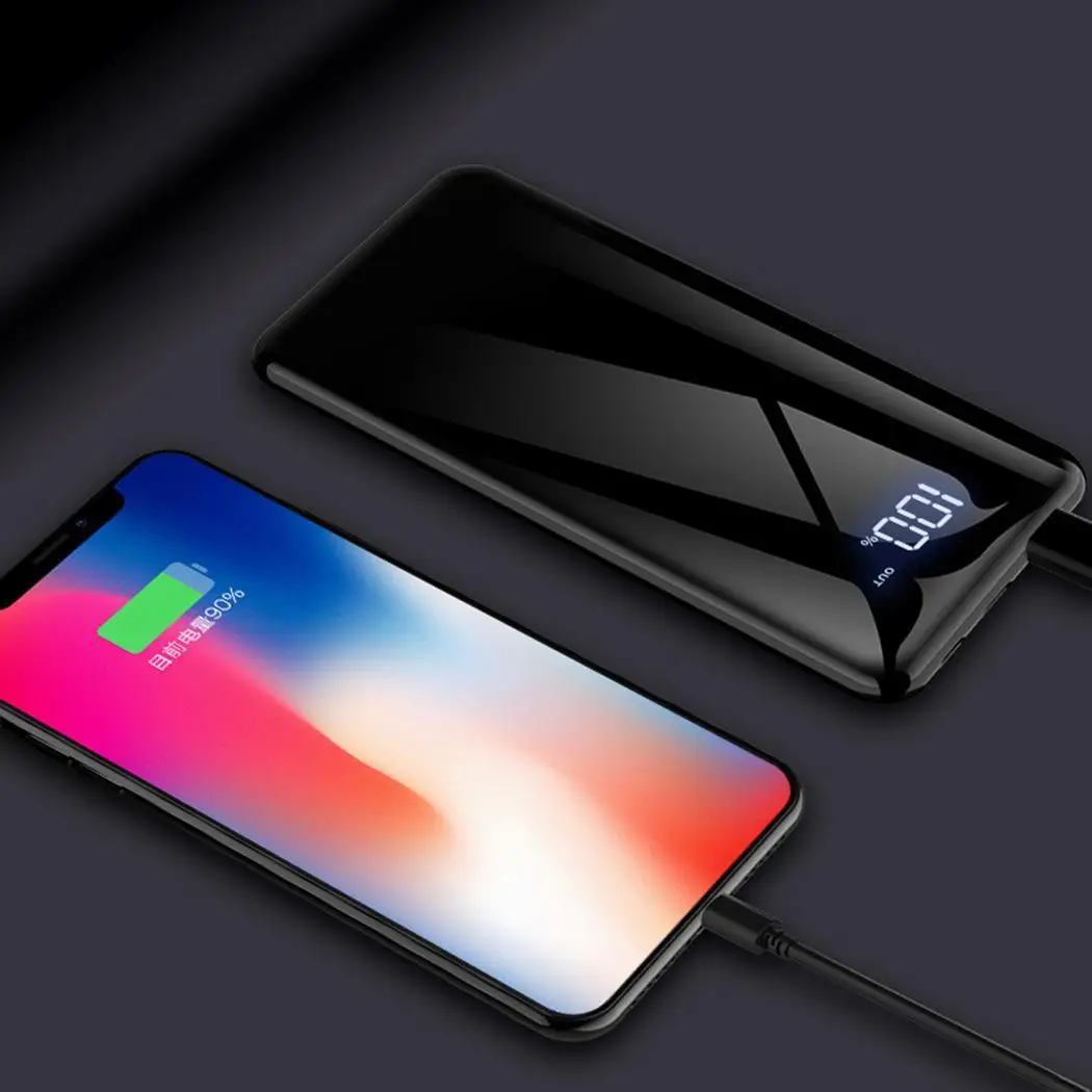 

Fashion Portable Power Bank 10000mAh Dual USB Digital Display Fast Charge External Battery Bank Large Capacity Battery Charger