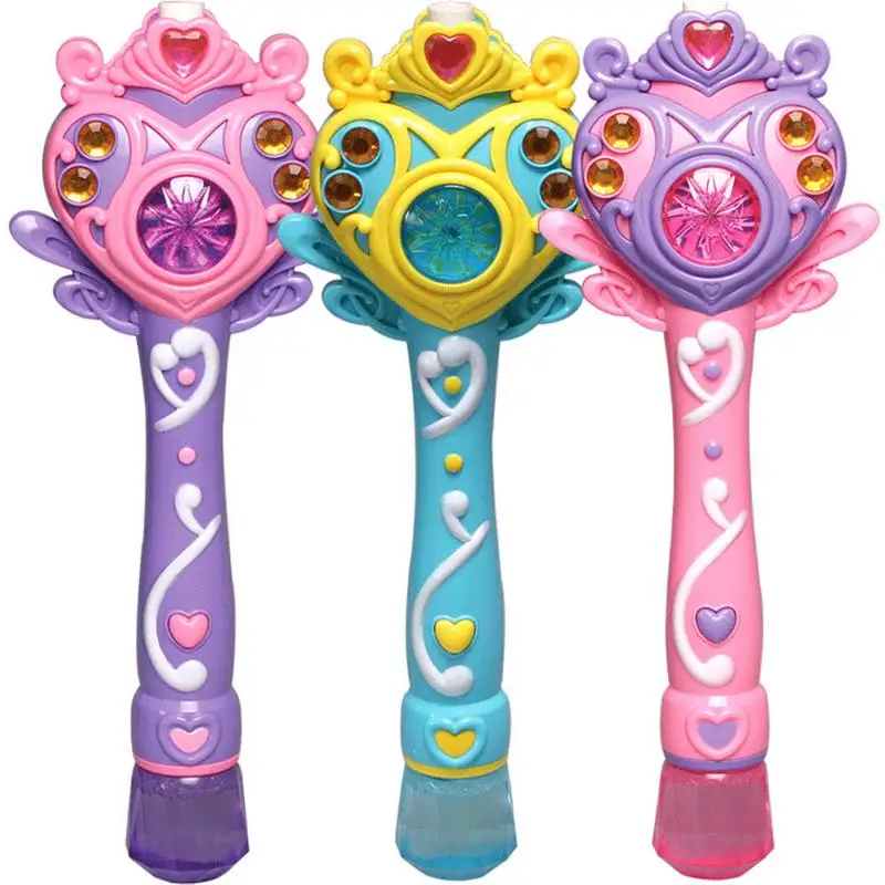 

Creative Fully-automatic Bubble Machine Magic Wand Bubble Gun Toy Bubble With Music And LED Light Children Party Birthday Gift