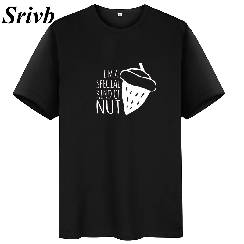 Женская футболка из хлопка Srivb I'm A Special type of Nut летняя с коротким рукавом и