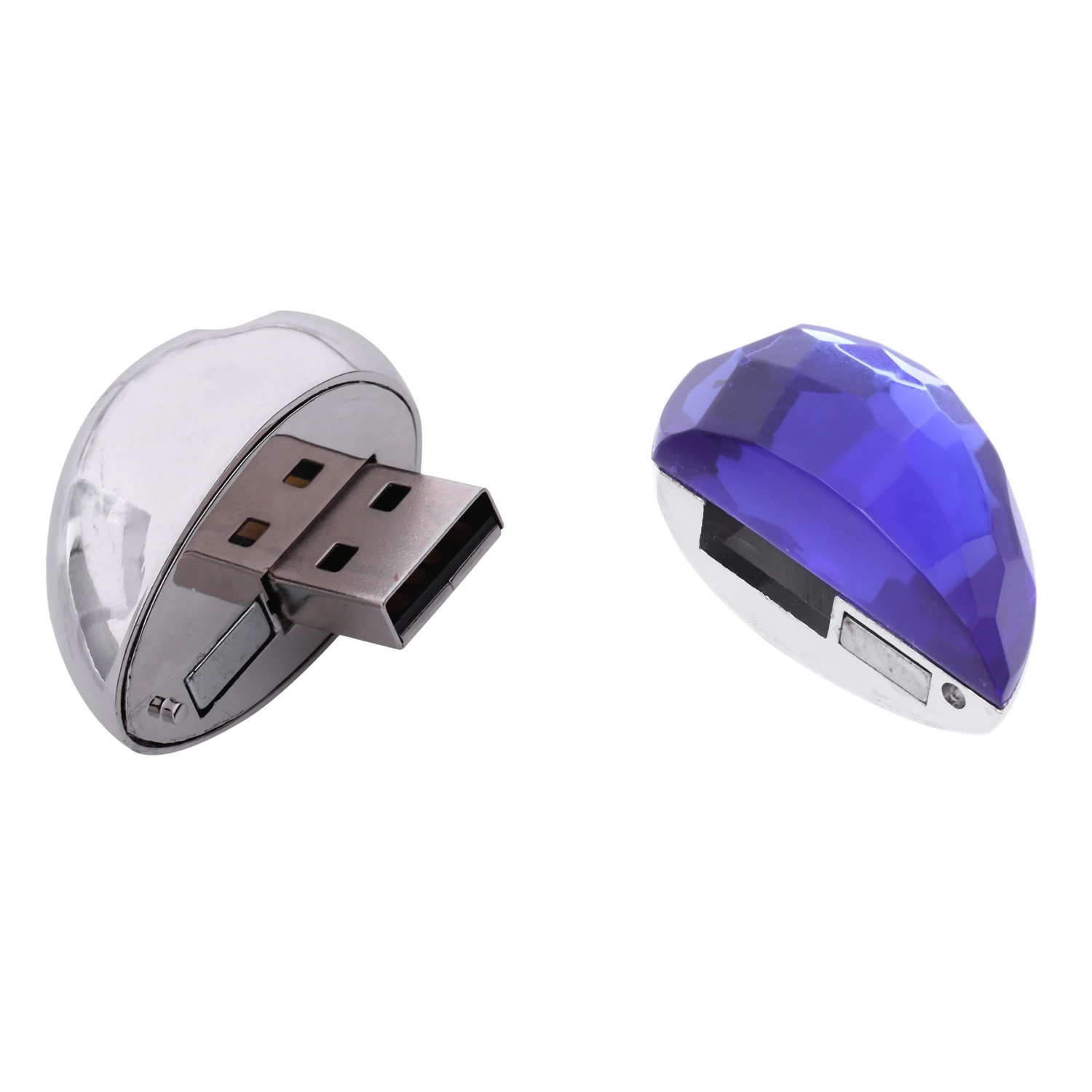 Cartoon Cute Metal Crystal Heart Pendrive USB Flash Drive Memory Stick Pen Drive U Disk