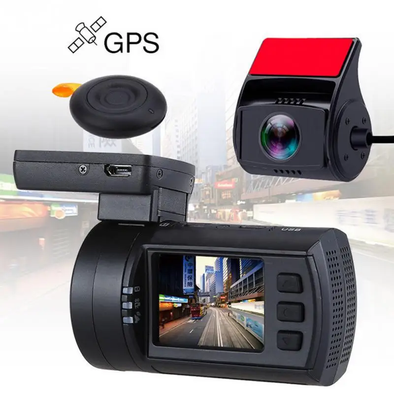 

1080P Mini 0906 HD Dual Lens Car Dash Camera GPS DVR Recorder With Night Vision