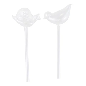 

Plant Watering Bulbs (2 Pack) Glass Self-Watering Stakes Water Globe Automatic Irrigation Device For Indoor & Outdoor Plants G