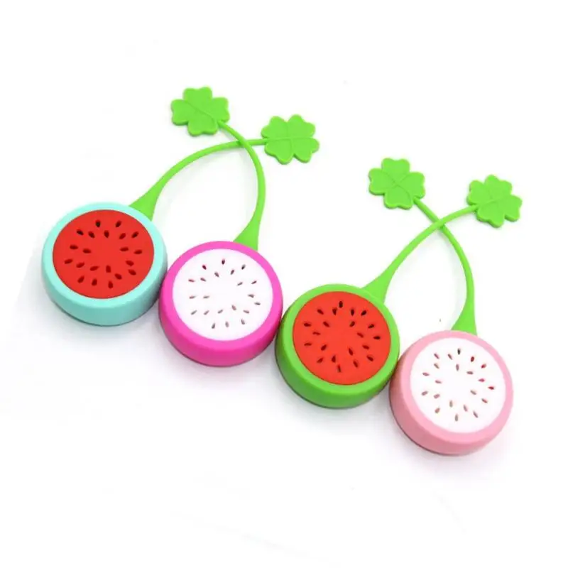 

Reuseable Foof Filter Tea Infuser Safe Silicone Lemon Watermelon Pitaya Shape Tea Leaf Bag Tea Coffee Herb Punch Holder