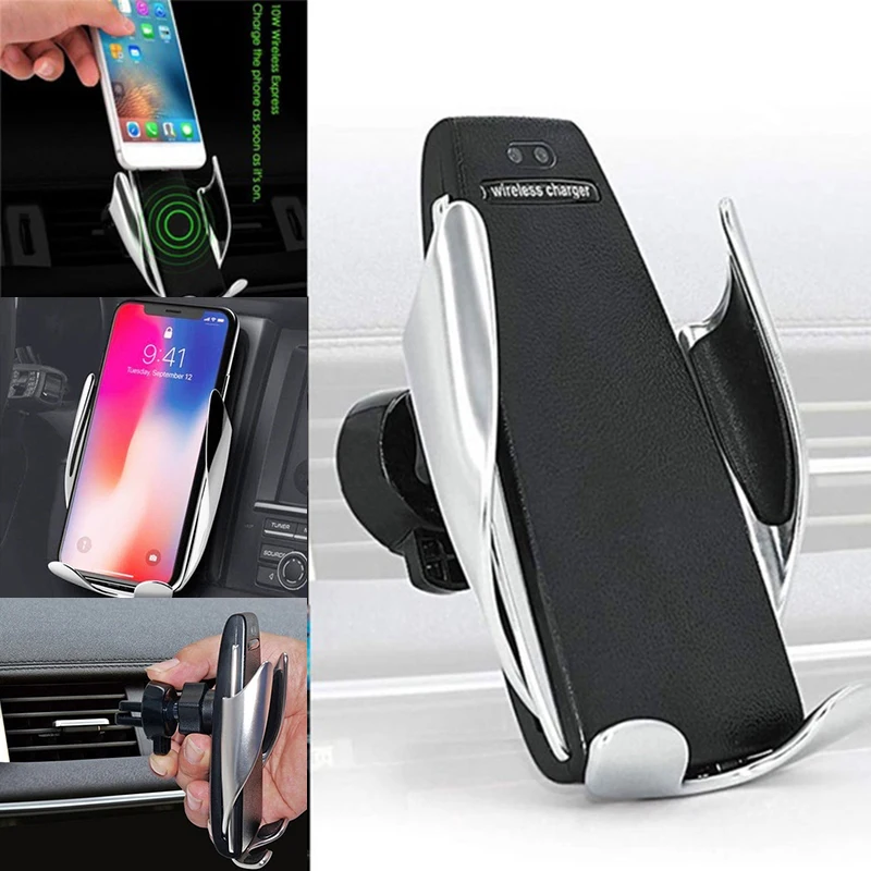 Automatic Clamping Car QI Wireless Charger 360 Degree Rotation Car Mount Fast Charger Air Vent Holder For IPhone Samsung Xiaomi