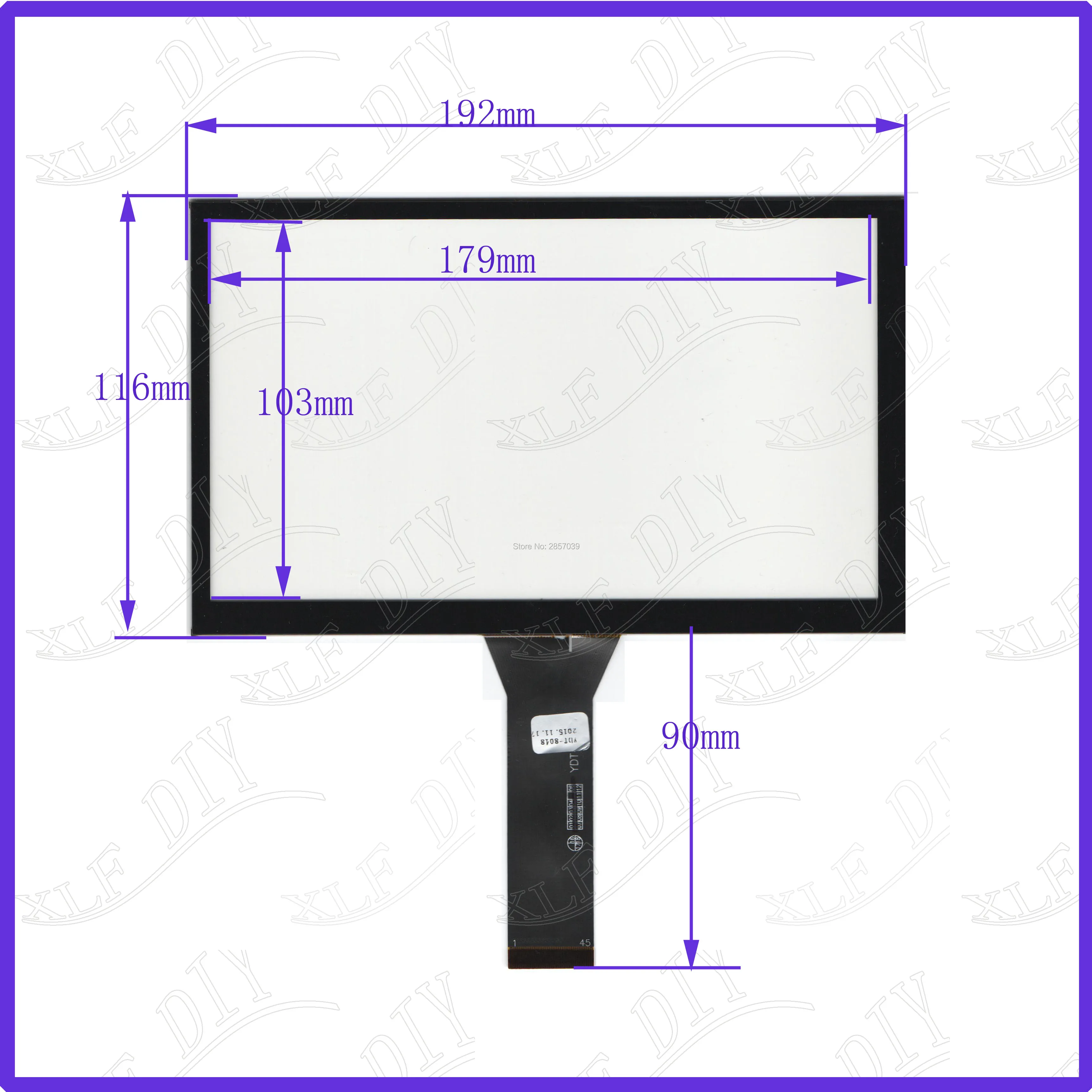 

ZhiYuSun New 7inch YDT-8018 192mm*116mm capacitive screen Glass Sensor Free Shipping compatible For GPS CARDVD 192*116