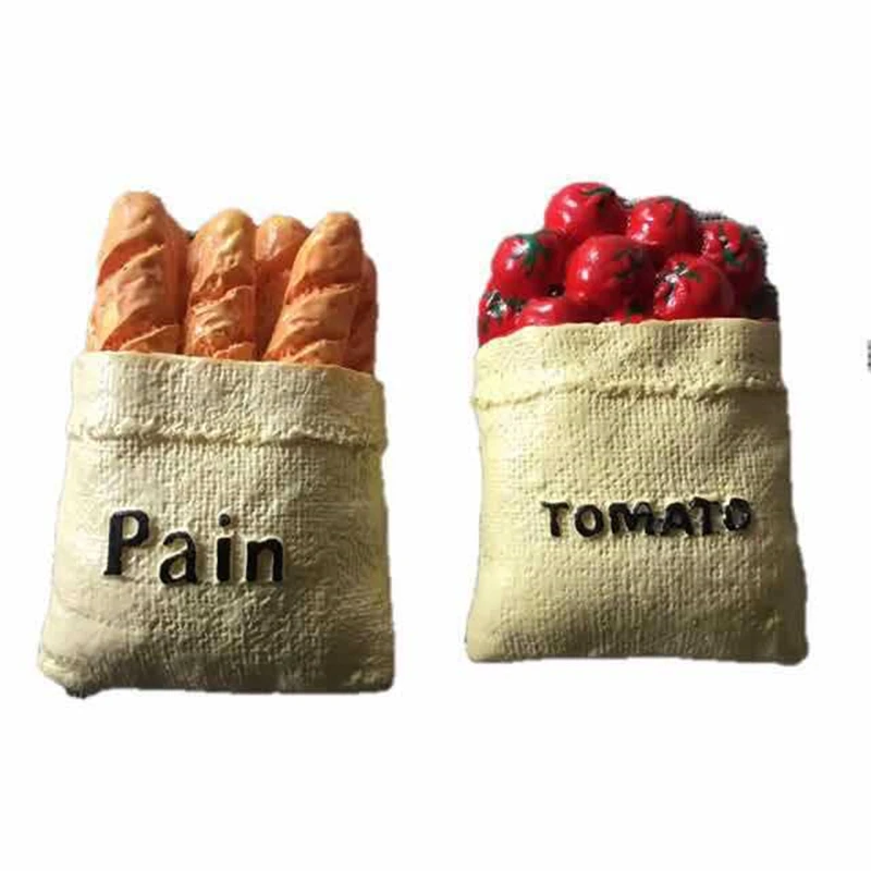 

Lychee Simulation Food Fridge Accessories Creative Bread Design Refrigerator Decors without Magnet Home Kitchen Decoration