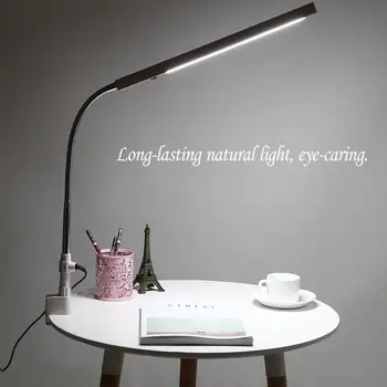 

LED Nail Art Desk Clip Office 360 Degree Rotation Ultra-Slim Metal Arm Eye-Caring Cold Light Tattoo Nail Art Table 1PC