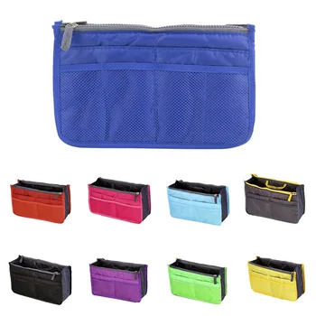 

2018 Fashion Cosmetic Bags Insert Handbag Organizer Large liner Tidy Organizer Bag Portable Women Travel Make Up Bags