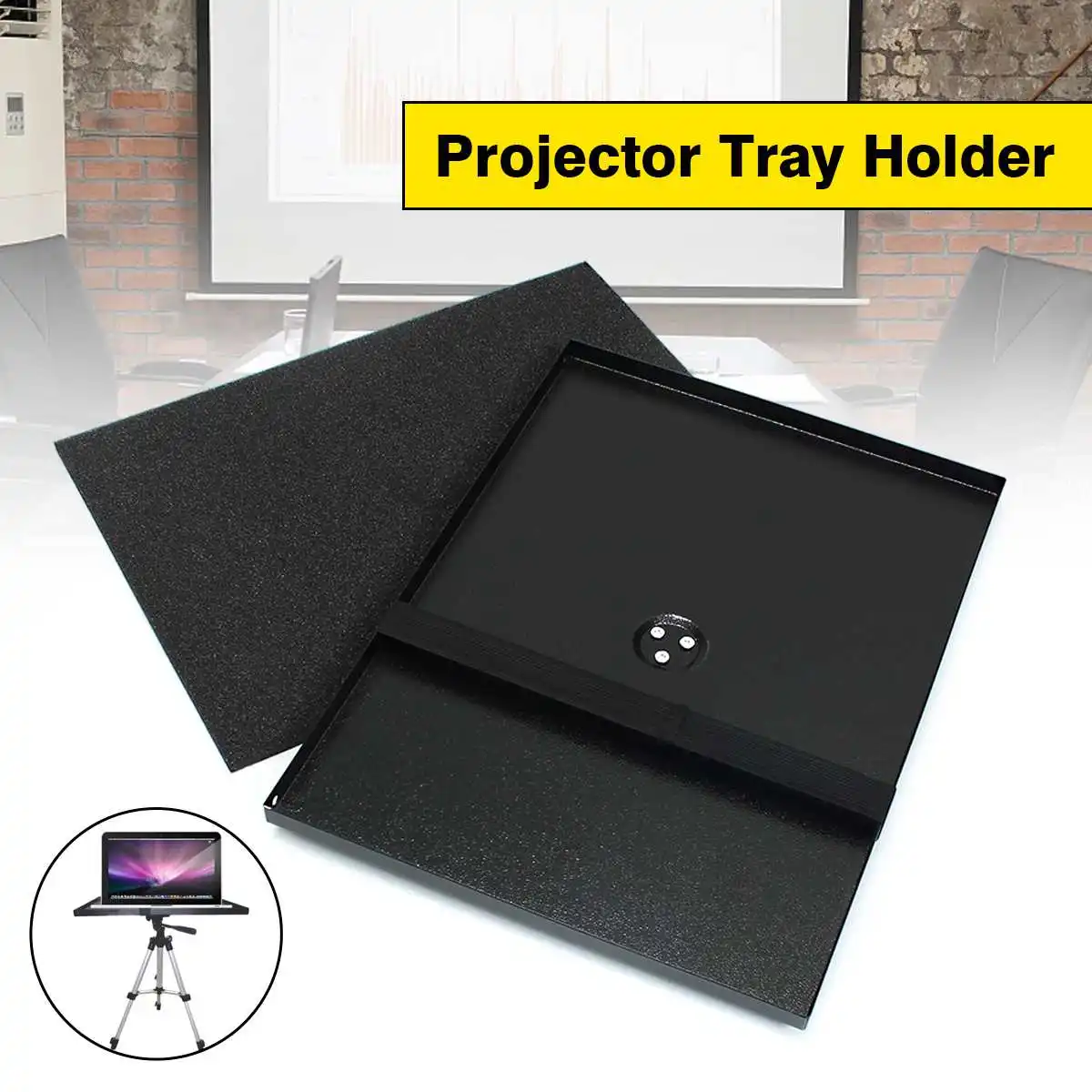 

For 1/4'' 3/8'' Screw Tripod & 7''-15'' Laptop Metal Projector Tray Holder for Projector Monitors Rugged & Durable Solid Strong