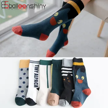 

BalleenShiny Kids Socks Baby Girl Socks Meias Kids Knee High Socks Girls Boys Football Cotton Sports School Sock Leg Warmer 1-8T