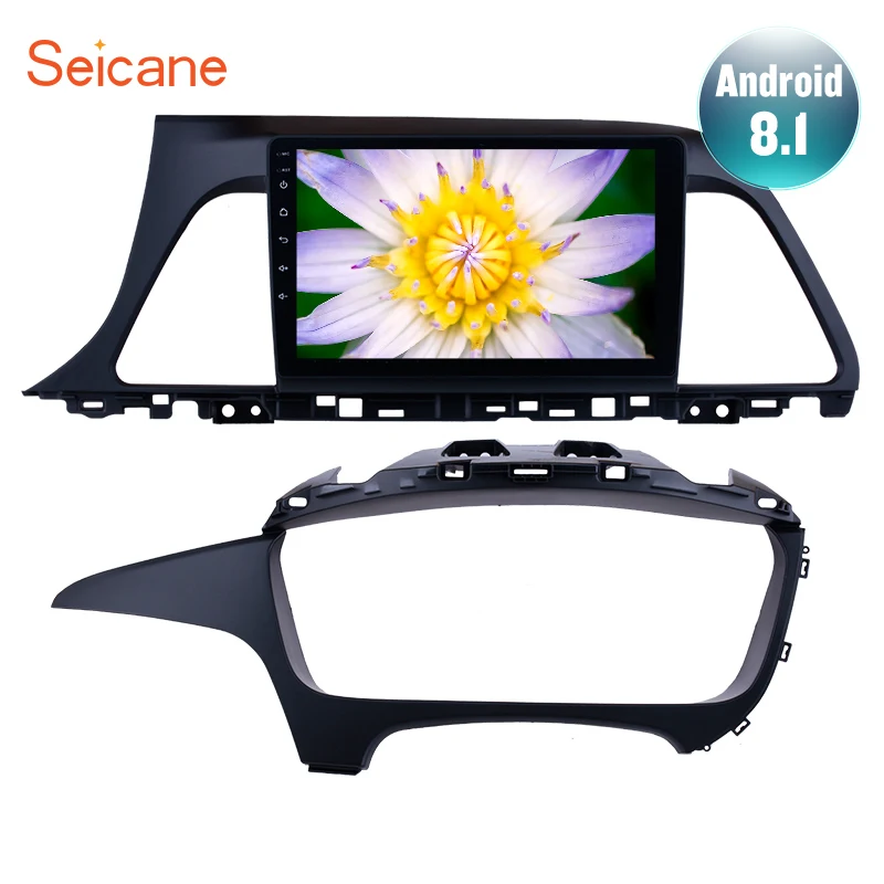 

Seicane Android 8.1 9 Inch Car Stereo Radio Head Unit GPS Navigation For 2015 2016 2017 Hyundai Sonata Support TPMS Mirror Link