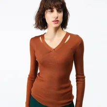 Autumn And Winter sweater women Woman slim thin long sleeve pullover sweater women's fashion wool blends sweater 17041
