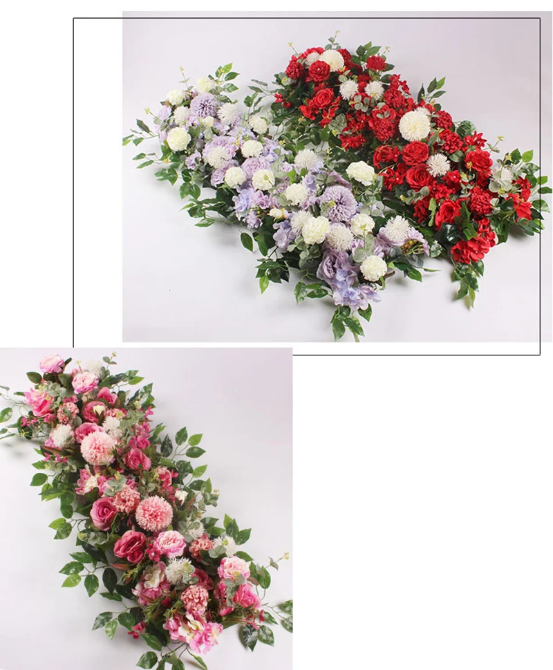 50/100cm artificial flower custom wedding flower wall arrangement supplies silk peony row decor for T station iron arch backdrop 50/100cm artificial flower custom wedding flower wall arrangement supplies silk peony row decor for T station iron arch backdrop