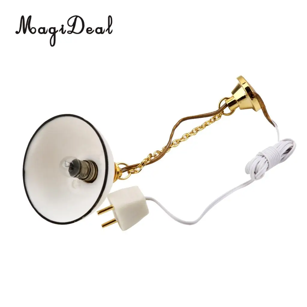 MagiDeal 1 шт. 1/12 кукольный домик миниатюрная мебель 12 В потолочный светильник для