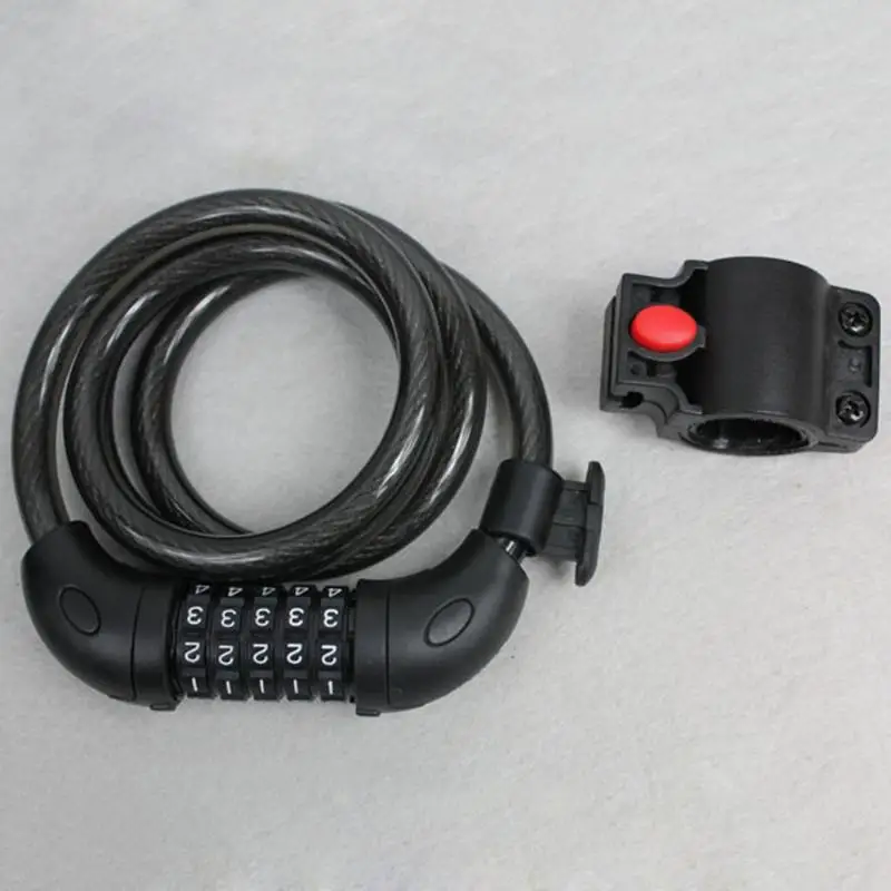 

MTB Bike Bicycle 5 Digit Combination Security Lock Cycling Security Code Lock Cable 1200x12mm Bicycle Accessories High Quality