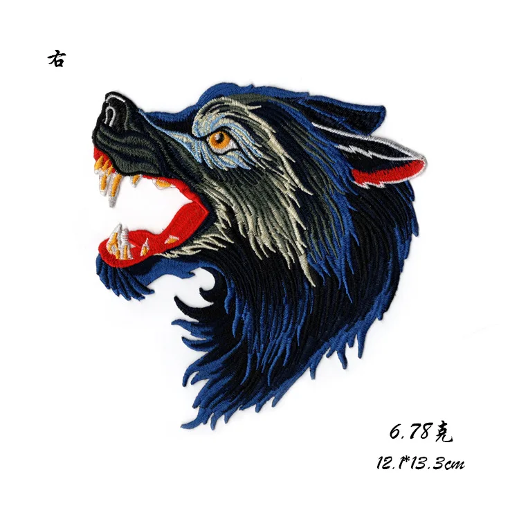 1pair Cartoon Animal Wolf Water Soluble Embroidery Patch for Clothes Iron on Patches Applique Diy Accessorie SC4333 1pair Cartoon Animal Wolf Water Soluble Embroidery Patch for Clothes Iron on Patches Applique Diy Accessorie SC4333