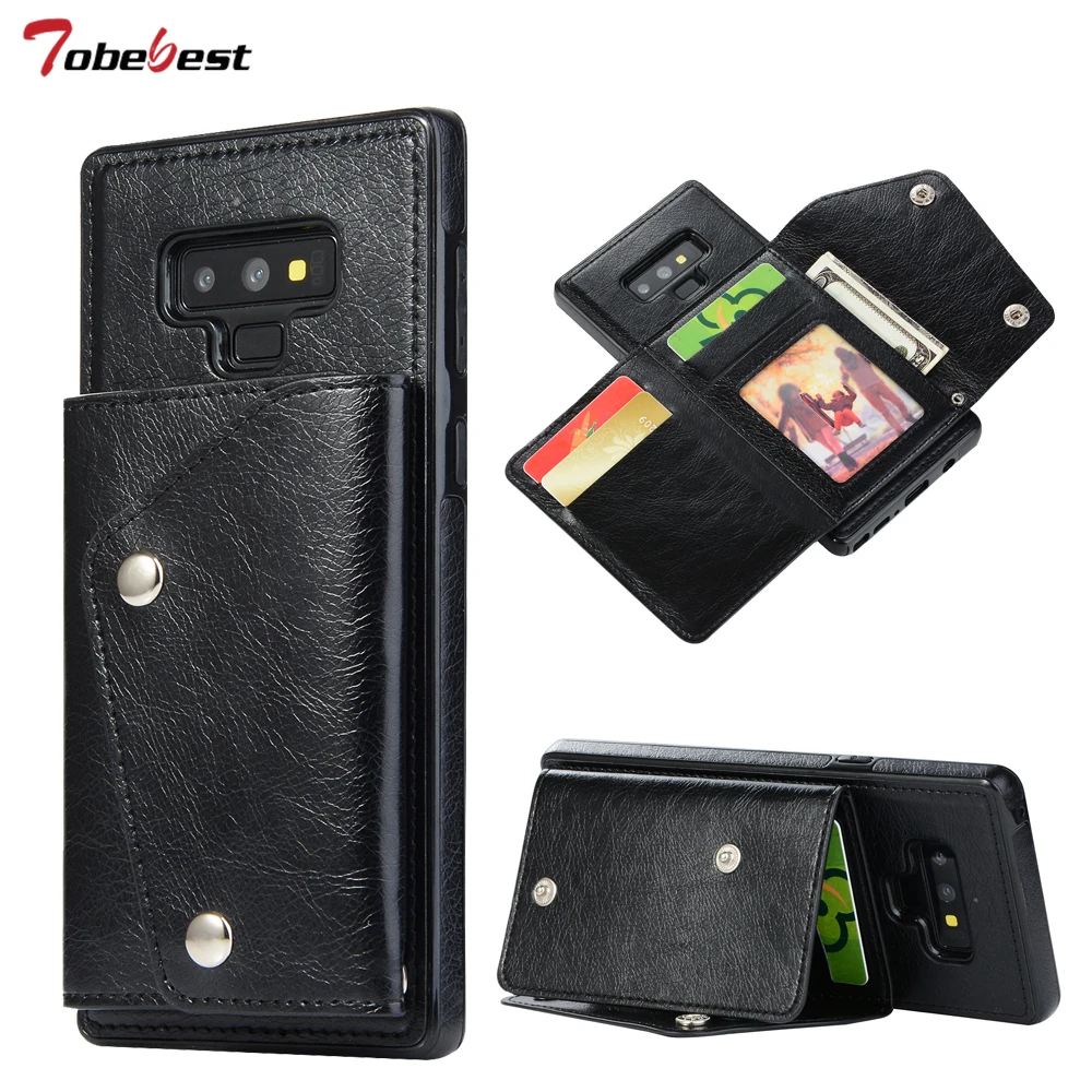 

Retro Wallet Case for Samsung Galaxy Note 9 Note 8 S8 S9 Plus S7 Edge Case Luxury Multi Card Slots Leather Phone Cover Funda