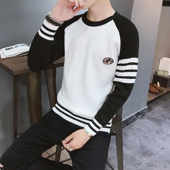 

New Style Sweater Male Korean Version of the Slim Youth Jumpers Long-Sleeve Men's Autumn Trend Men's Sweater