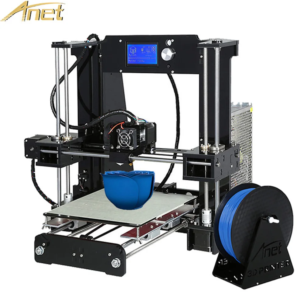 Одиночная насадка Anet 3d принтер Настольный Высокоточный Arduino 3d принтер металлическая рамка Нити Экструдер FDM 3d принтер