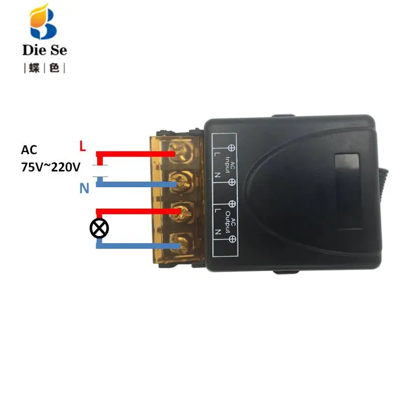 High-Power 2000W 433MHz Wireless Remote Control AC 75V~220V Relay Receiver Module for Factory Farm Office Ventilation Pump LED