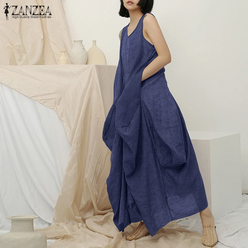 Sleeveless linen dress Clearance