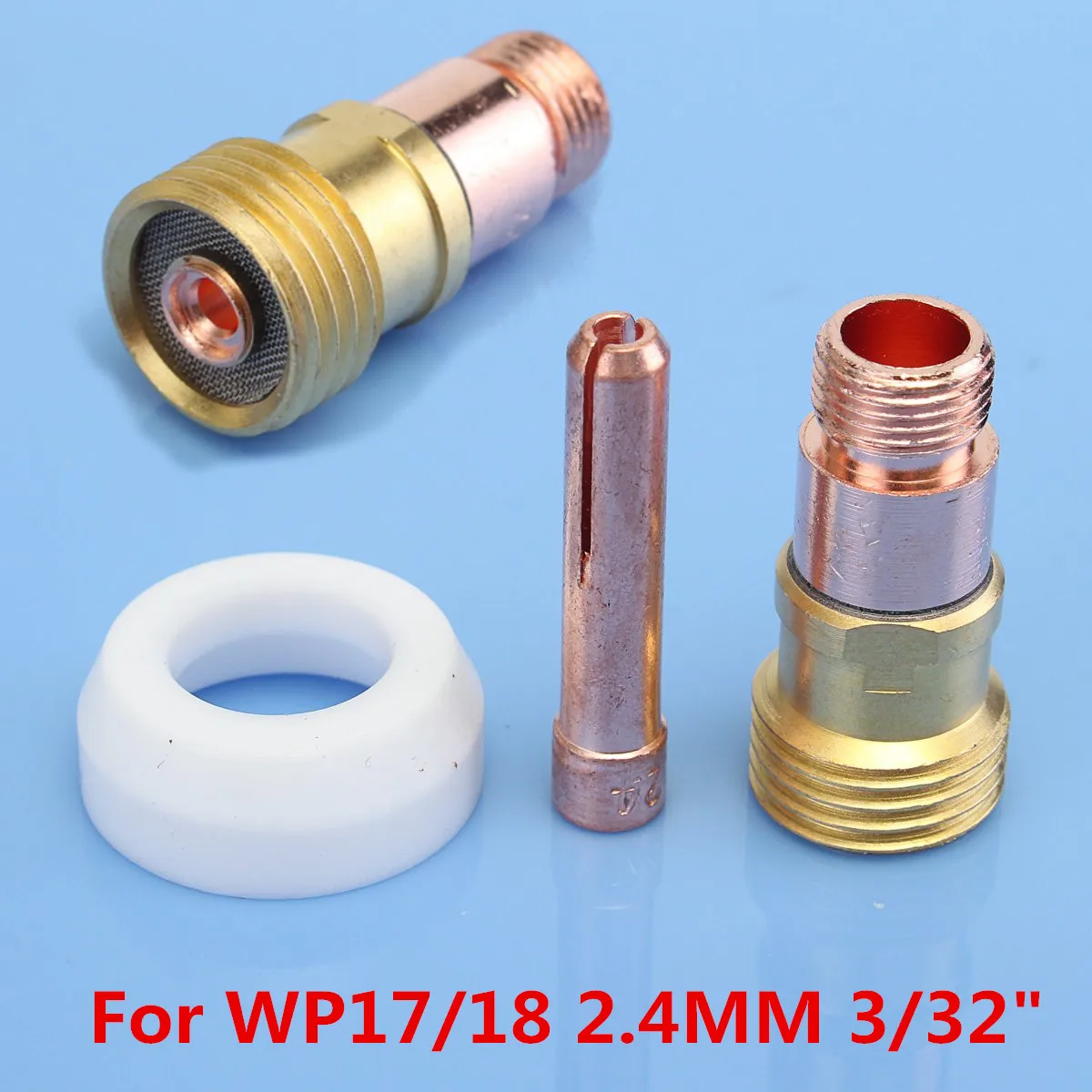 

New 3Pcs TIG Welding Machine Accessories Torch Gas Cups Lens For WP-17/18 2.4MM 3/32" Welding Torches Parts