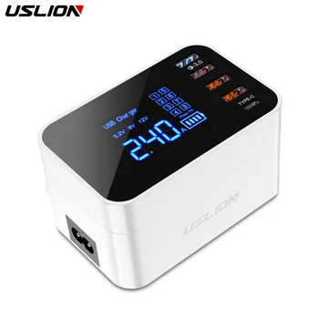

Quick Charge QC 3.0 Smart Type C Multi USB Charger wireless Wall Charger Led Fast Mobile Phone Charger For iPhone Samsung Xiaomi