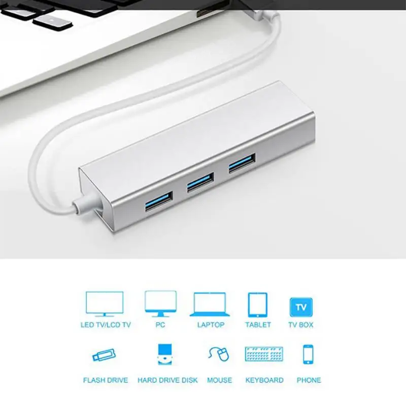 TTKK ult лучший 3 порта Usb 0 концентратор сетевой адаптер для Ethernet Rj45 Lan гигабитный Sup